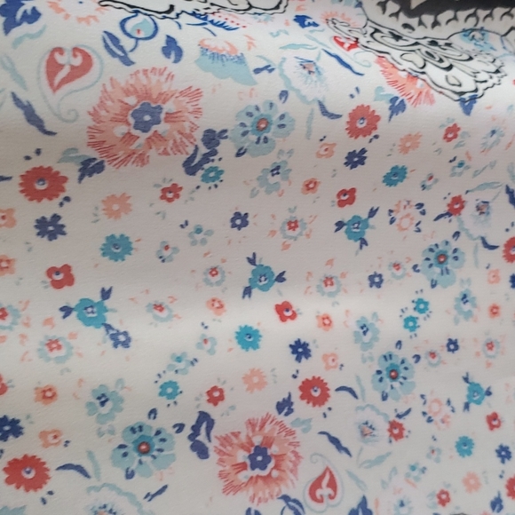 New Directions Boho Cold Shoulder Ditsy Floral Slipon Dress S Very Sheer… - Picture 7 of 17